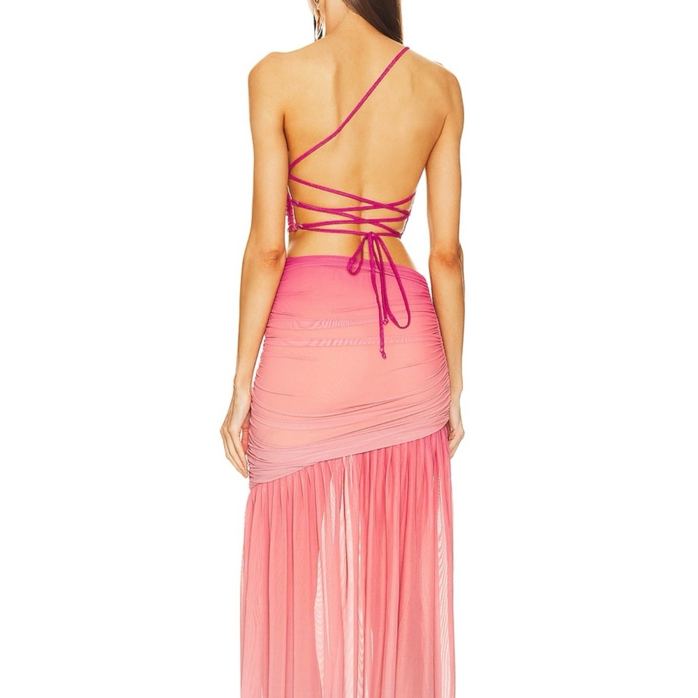 Chic One-Shoulder Pink Dress - Picture 3 of 3
